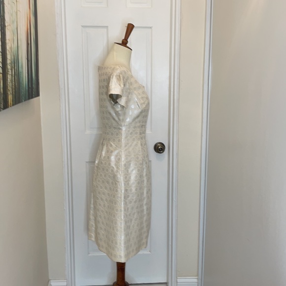 Lela Rose polka dot metallic shimmer dress - Picture 4 of 11